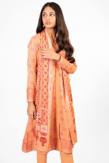 Alkaram FW-26.1-22-Peach Winter Collection 2022 Online Shopping